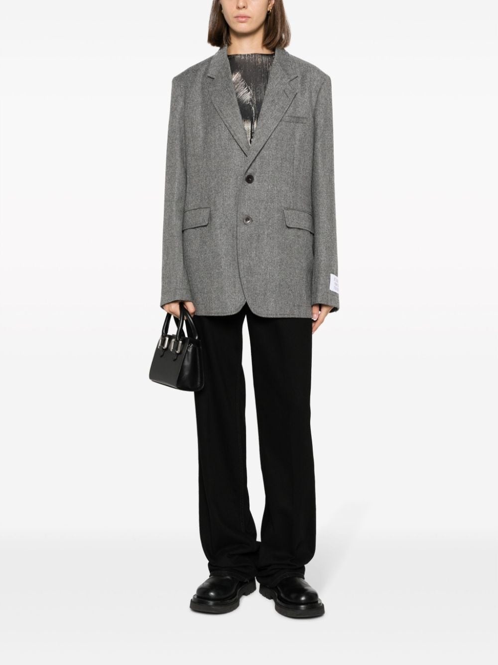 Plane Fannel single-breasted blazer - 2
