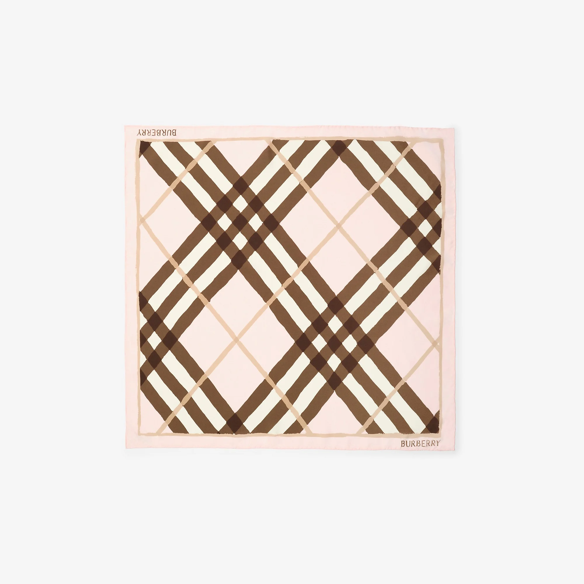 Watercolour Check Silk Scarf - 1
