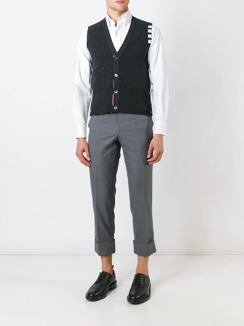 4-Bar Cashmere Cardigan Vest - 2