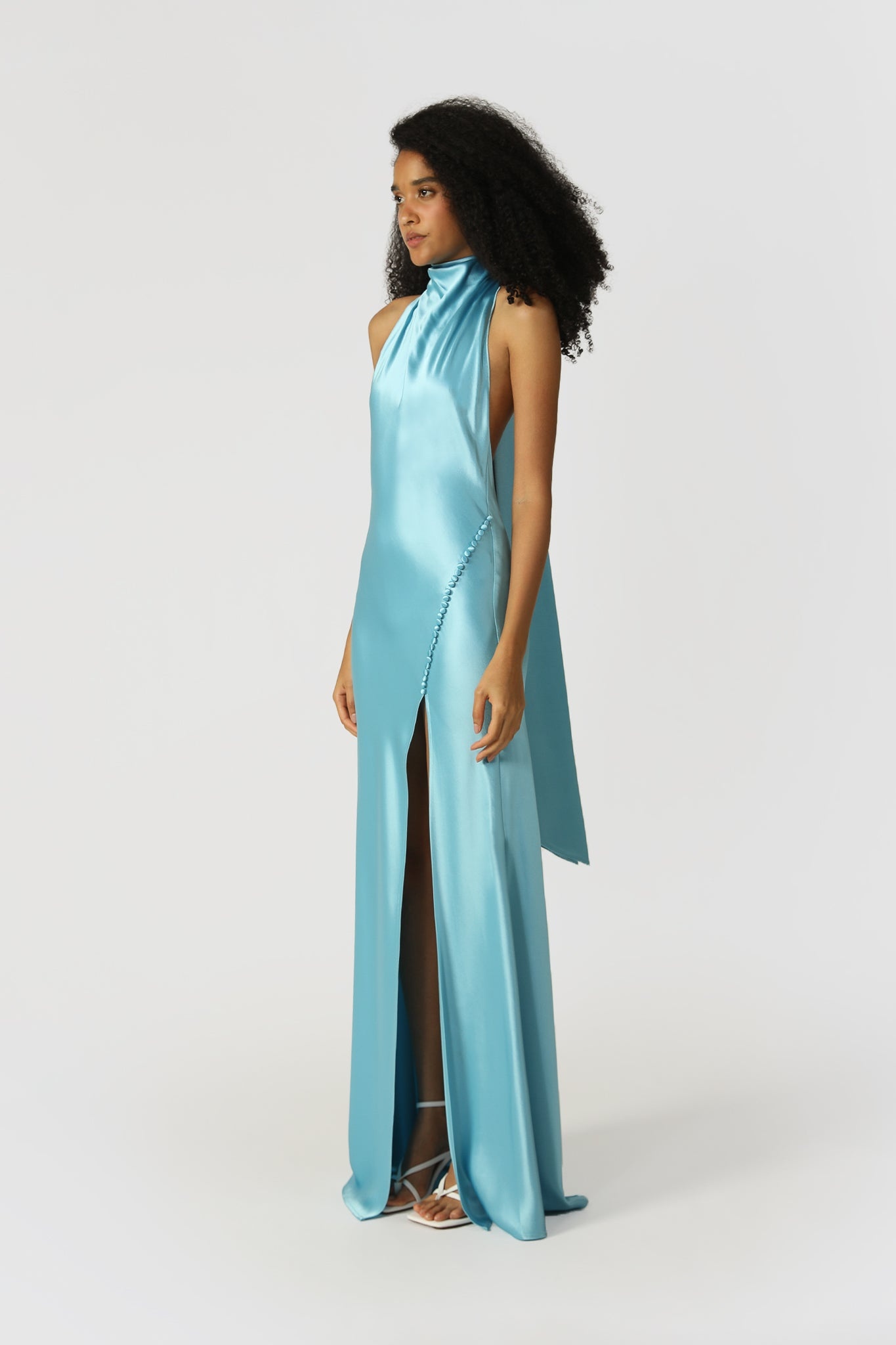 PENELOPE BACKLESS SATIN GOWN - 3
