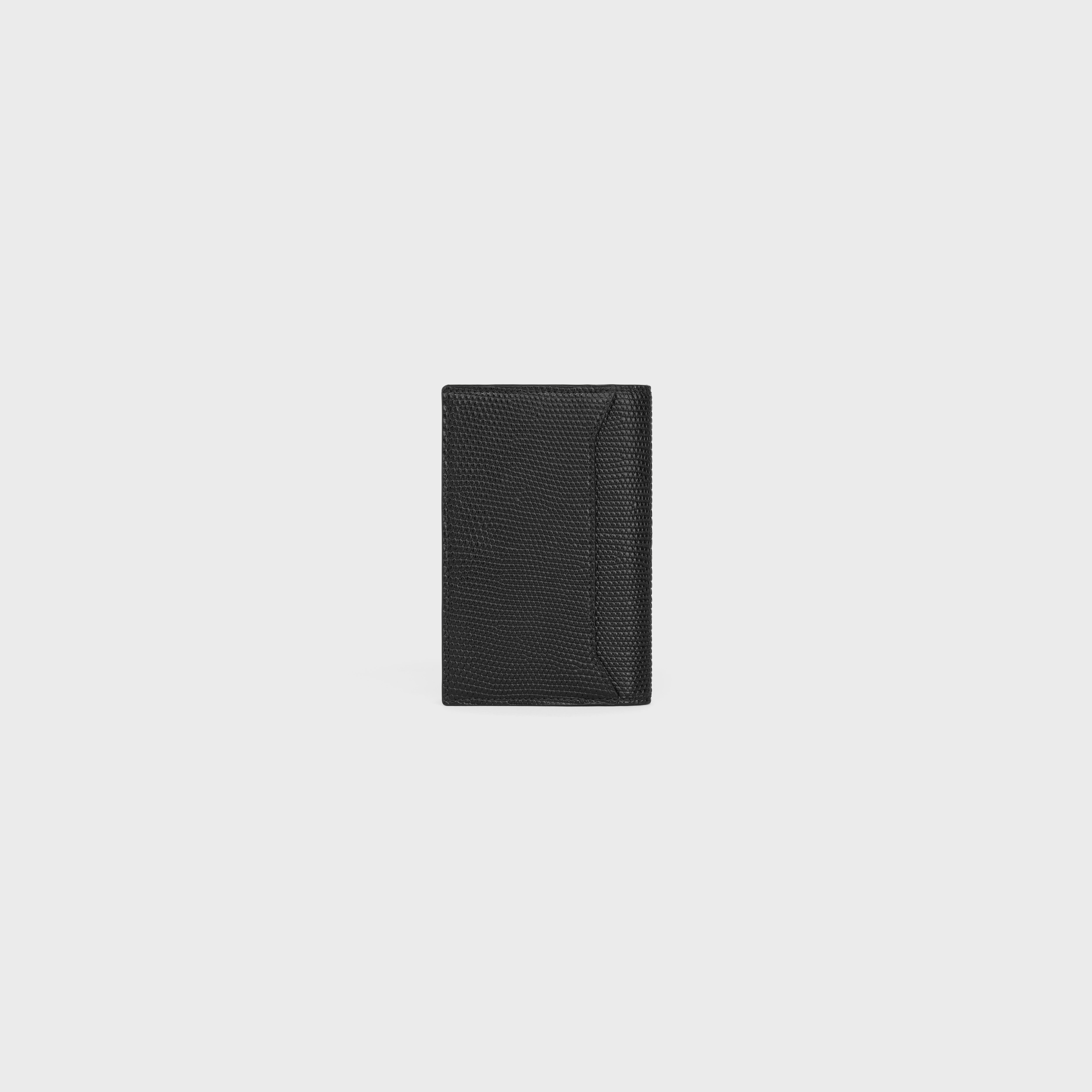 VERTICAL CARD HOLDER in LIZARD EMBOSSED CALFSKIN - 3