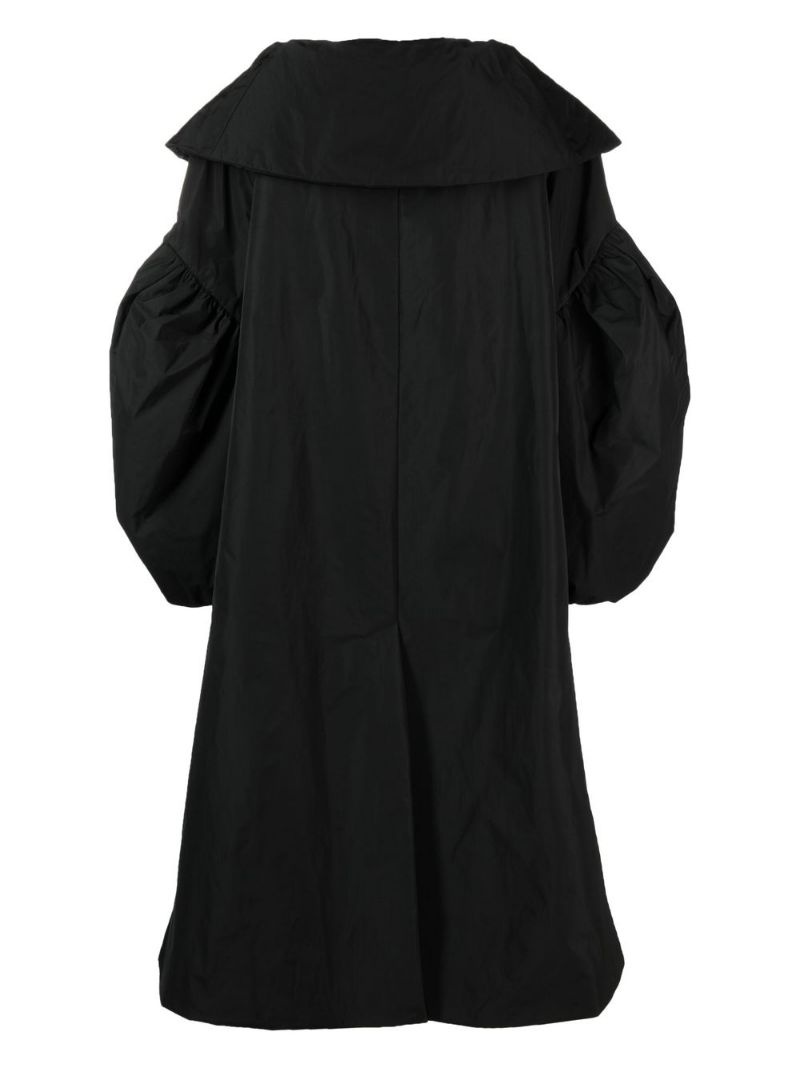 puff-sleeve buttoned coat - 2