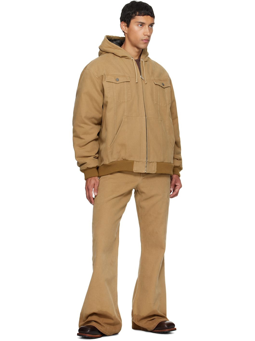 Beige Hooded Jacket - 4