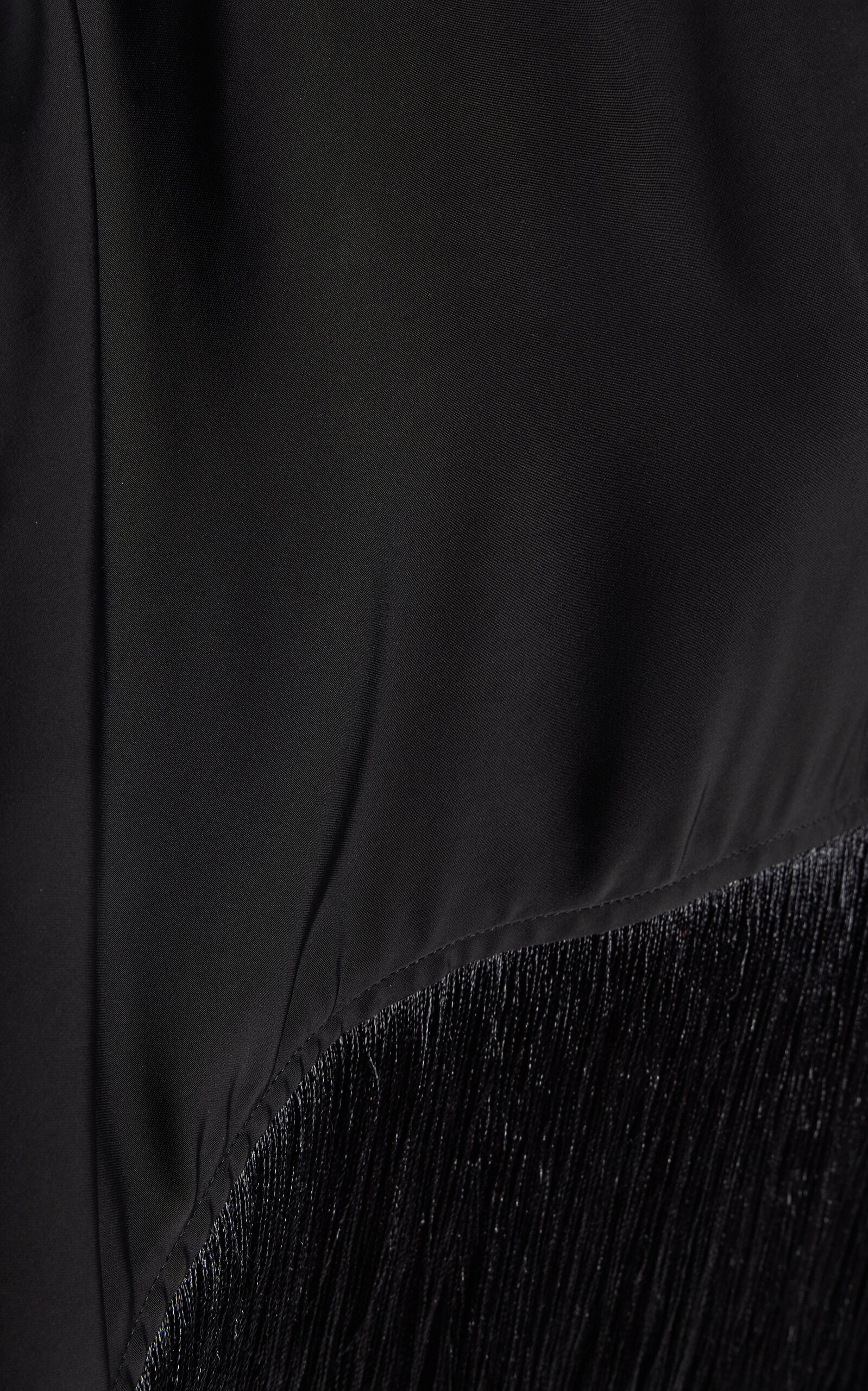 Fringe Satin Cape Top black - 5