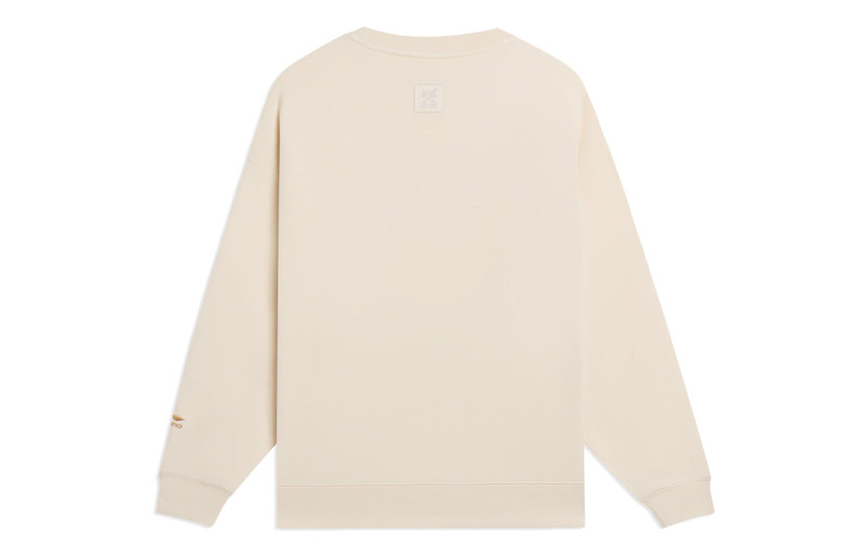 Li-Ning (WMNS) Li-Ning Graphic Fleece Sweatshirt 'Beige' AWDSB66-5 outlook