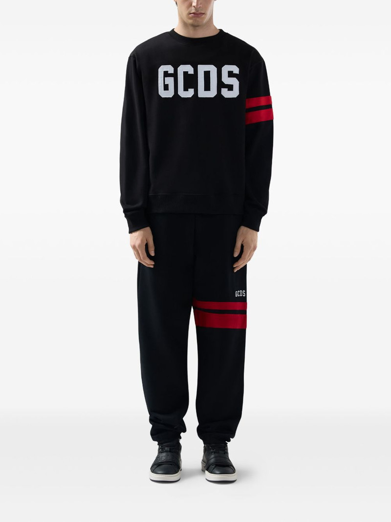 GCDS logo-print stripe-detail pants outlook