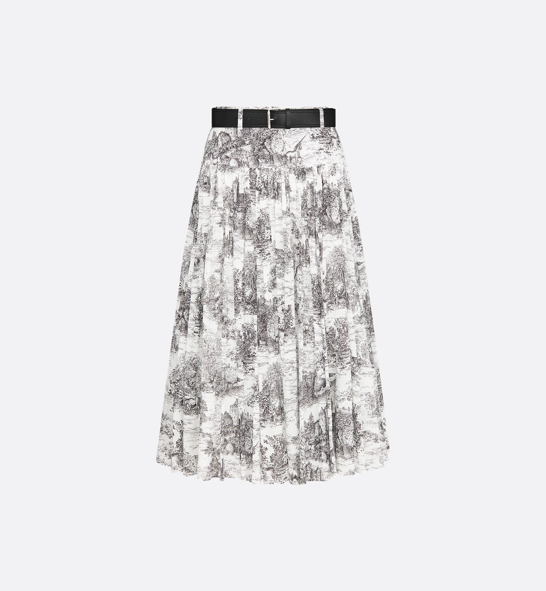 Mid-Length Belted Skirt - 1