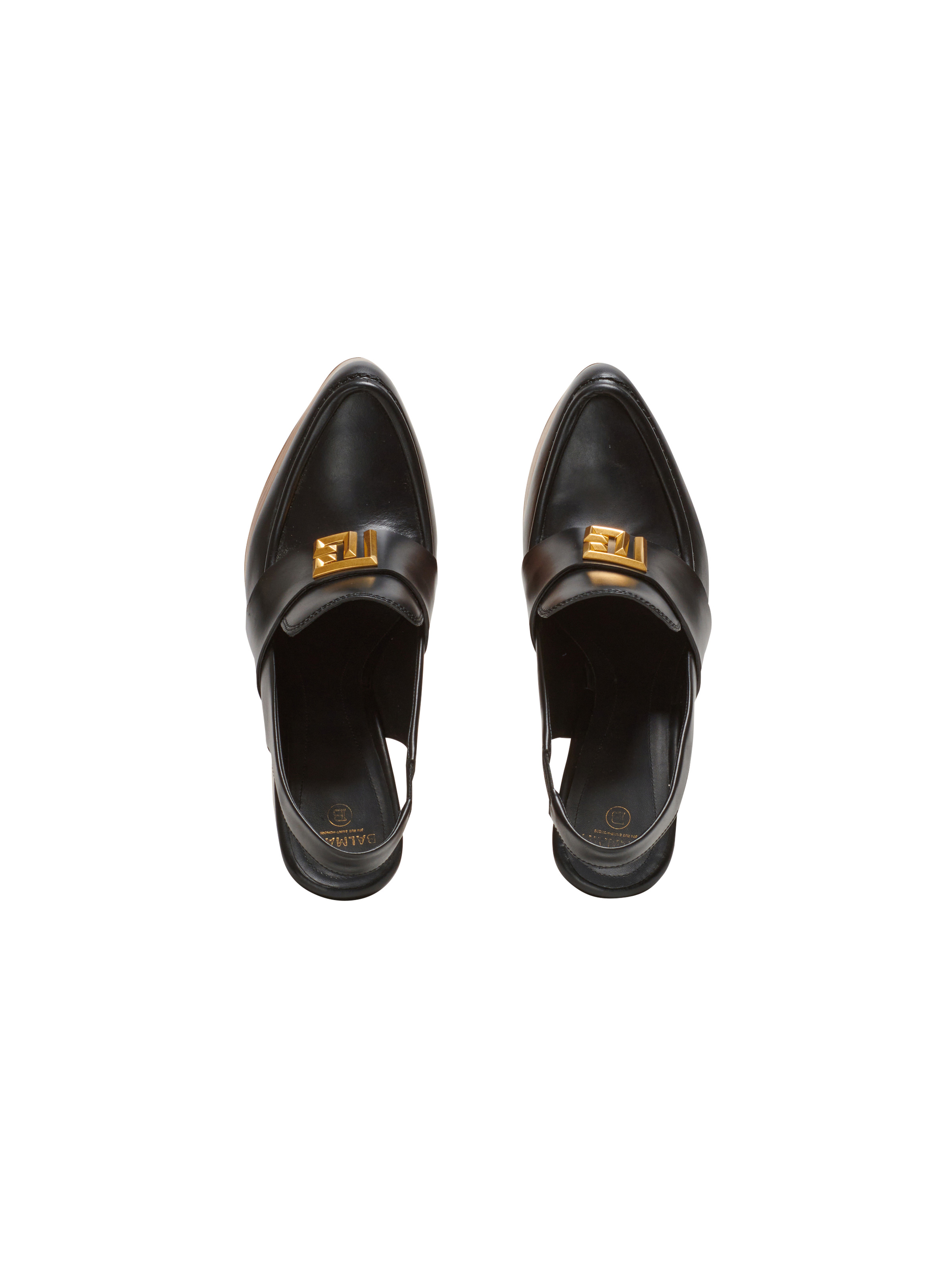 Bonnie leather and wood platform loafers - 3