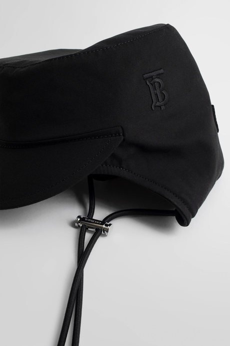 Burberry black monogram motif cotton gabardine cap - 3