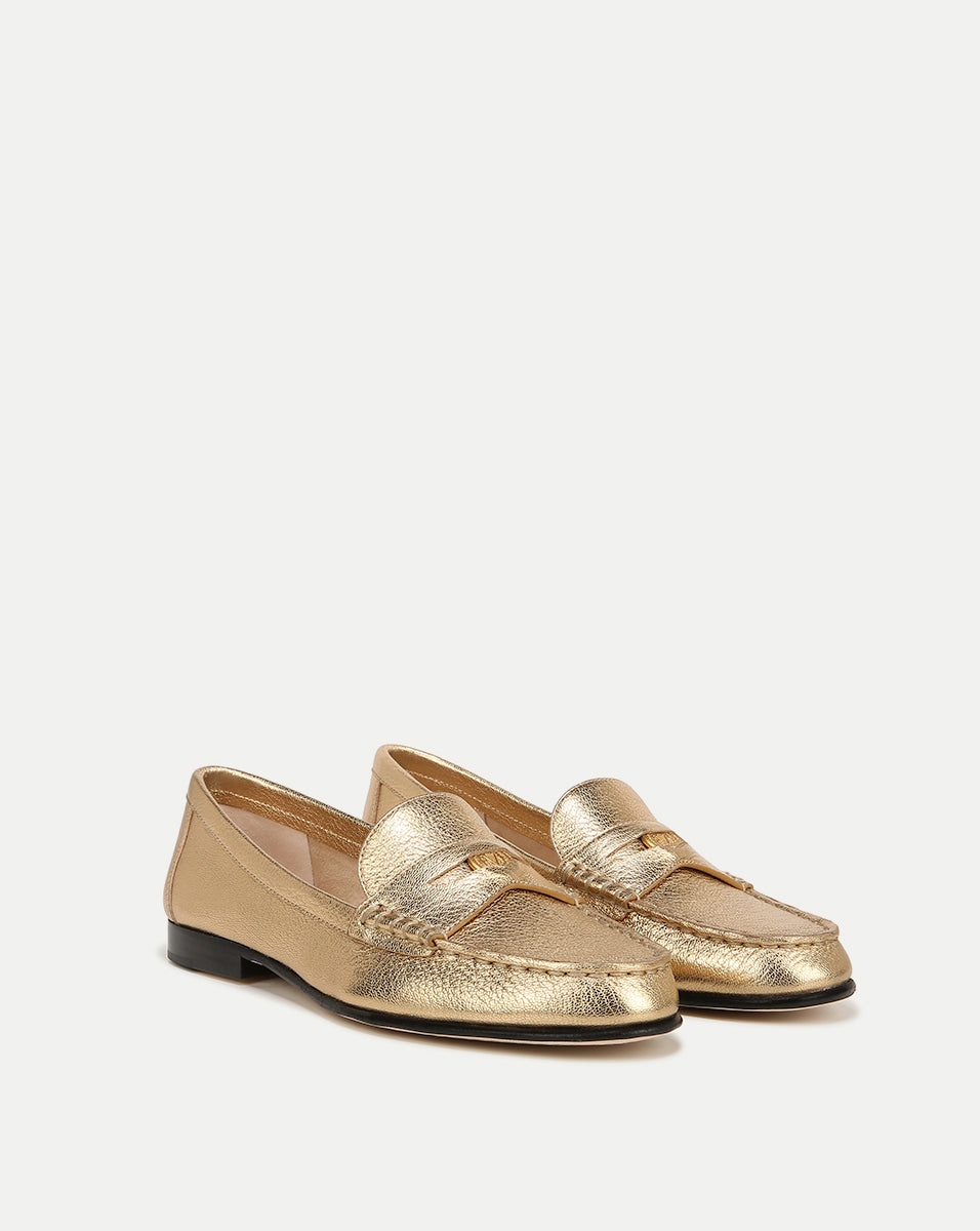 PENNY METALLIC LEATHER LOAFER - 2