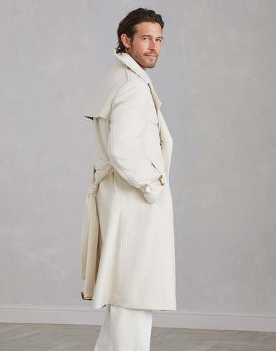 Brunello Cucinelli Wool, silk and cashmere diagonal trench coat outlook
