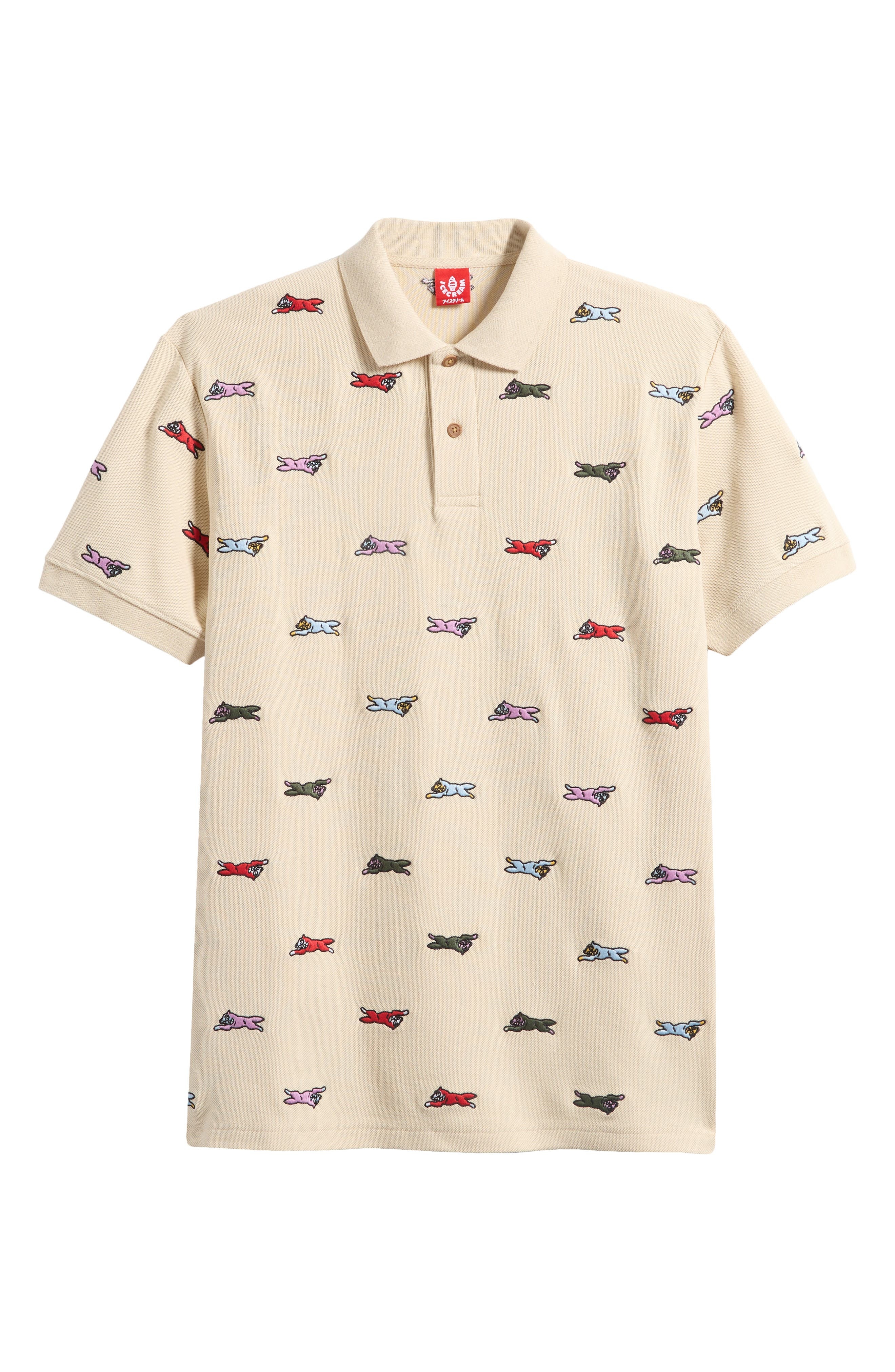 ICECREAM Universe Embroidered Polo in Fog at Nordstrom - 5