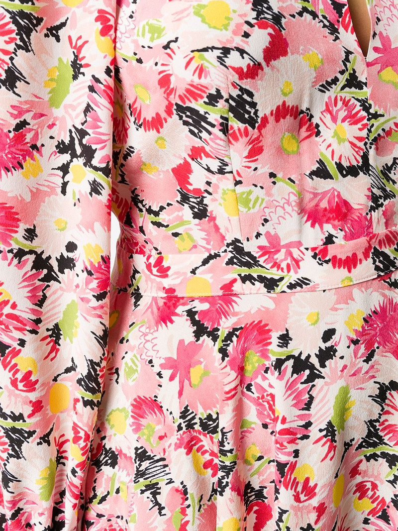 floral-print asymmetric dress 5