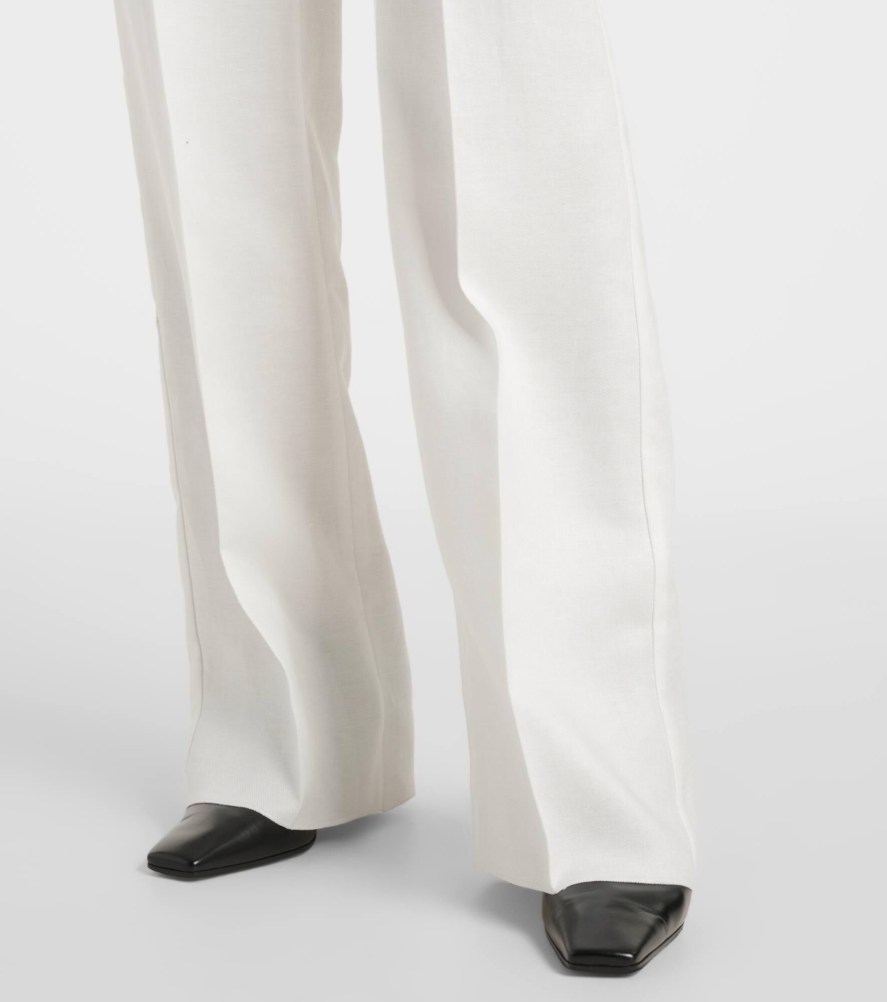 Aversa high-rise linen wide-leg pants - 5