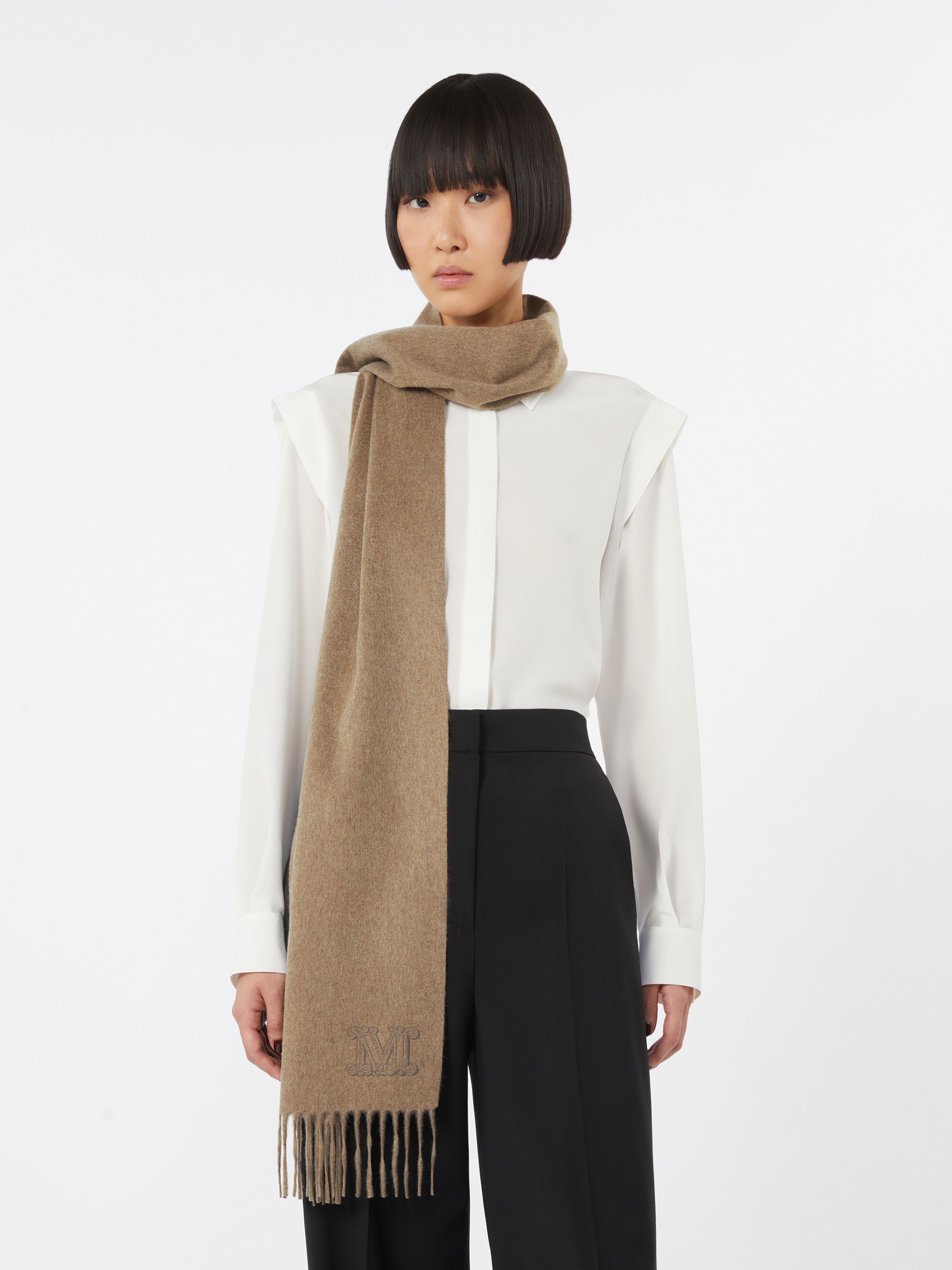WSDALIA Monogram-embroidered cashmere stole - 4