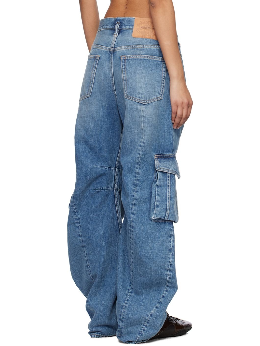Blue Cargo Jeans - 3