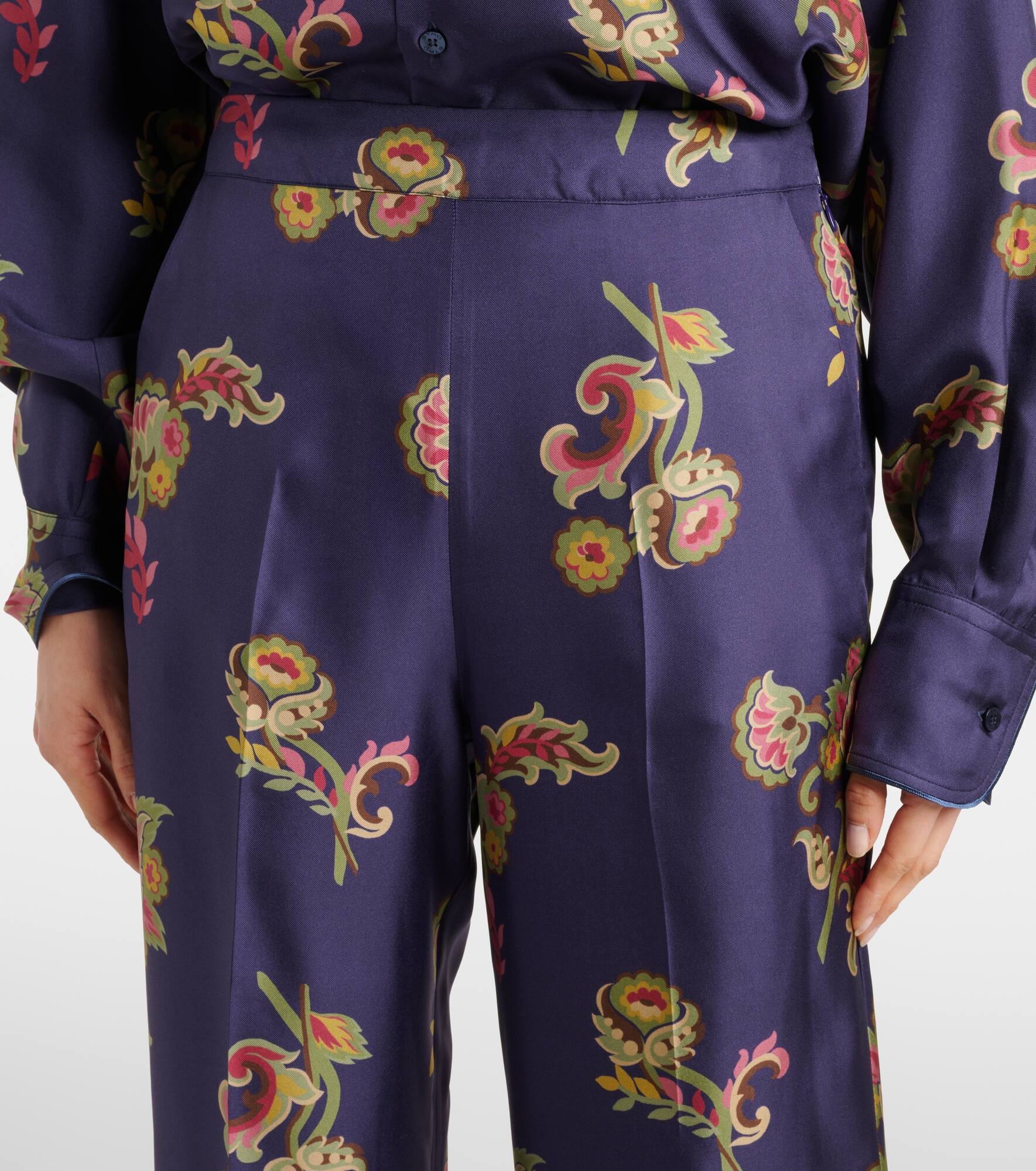 Silk palazzo pants - 4