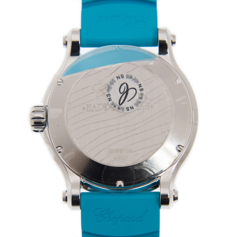 Chopard Happy Sport Automatic Chronometer Blue Dial Ladies Watch 278587-3001 - 4