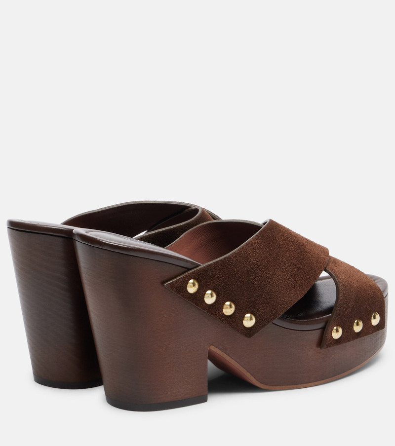 PARIS TEXAS Marisol suede platform mules outlook