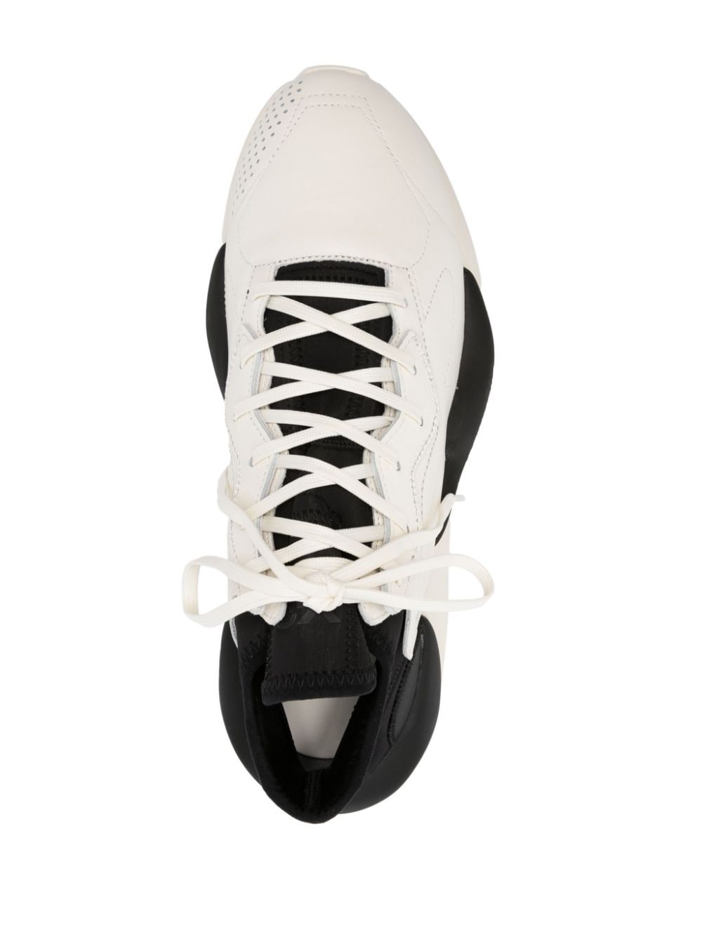 leather lace-up sneakers - 4