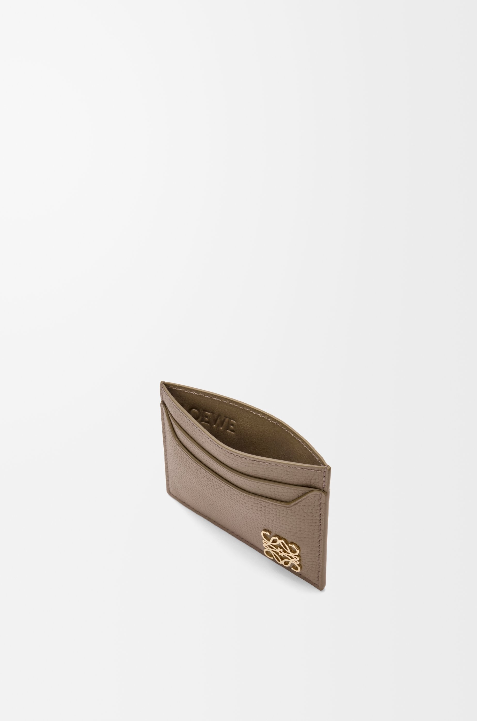 Anagram plain cardholder in pebble grained calfskin - 3