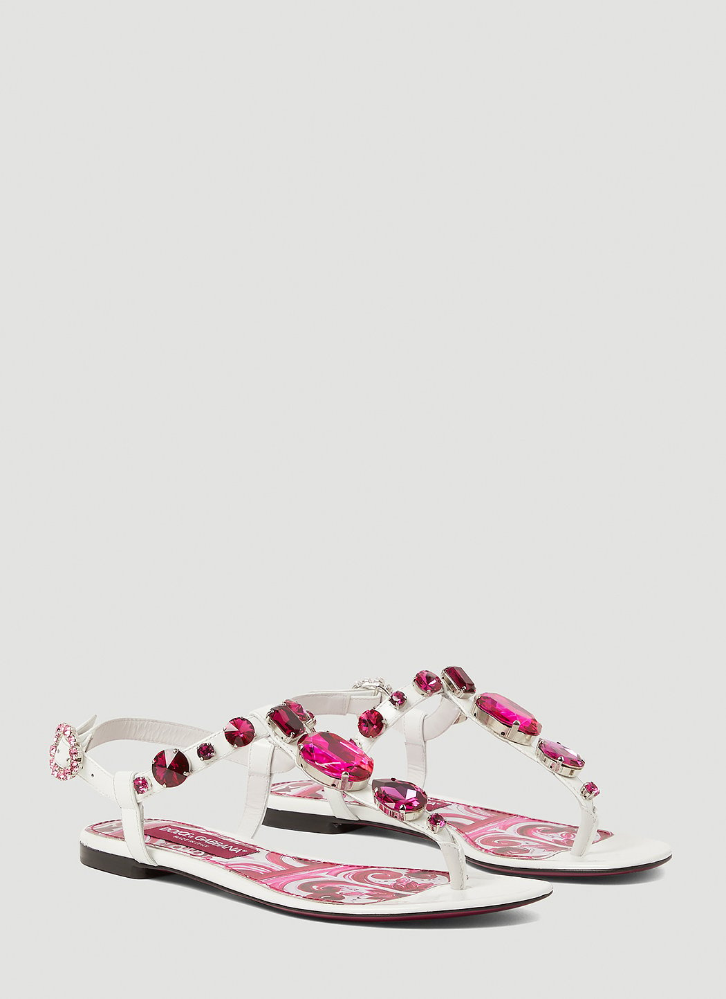 Dolce & Gabbana Women Crystal Embellished Majolica Sandals - 2