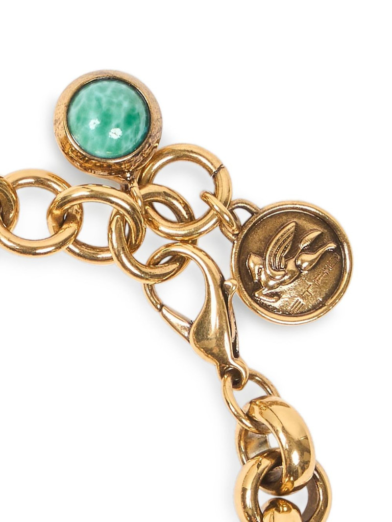 Etro chain-link heart-pendant bracelet outlook