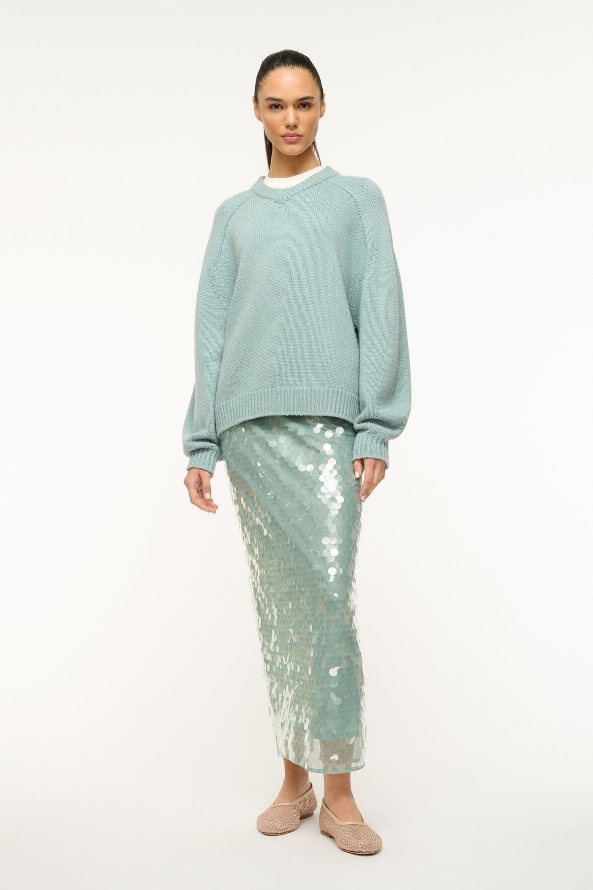 STAUD WILSON SWEATER MIST - 3