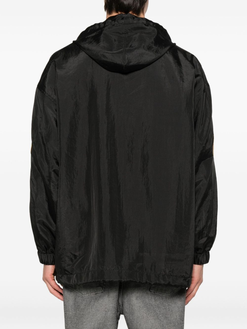 hooded logo-embroidered jacket - 4