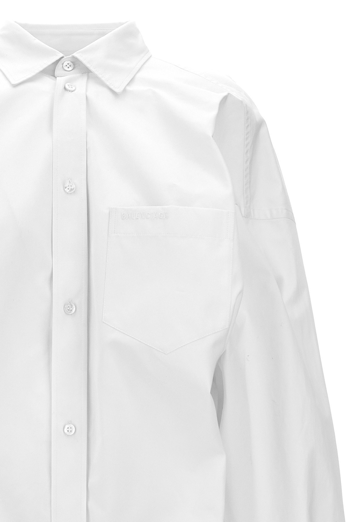 Tシャツ・カットソー BALENCIAGA Asymmetric shirt with logo embroidery BALENCIAGA Asymmetric shirt with logo embroidery
