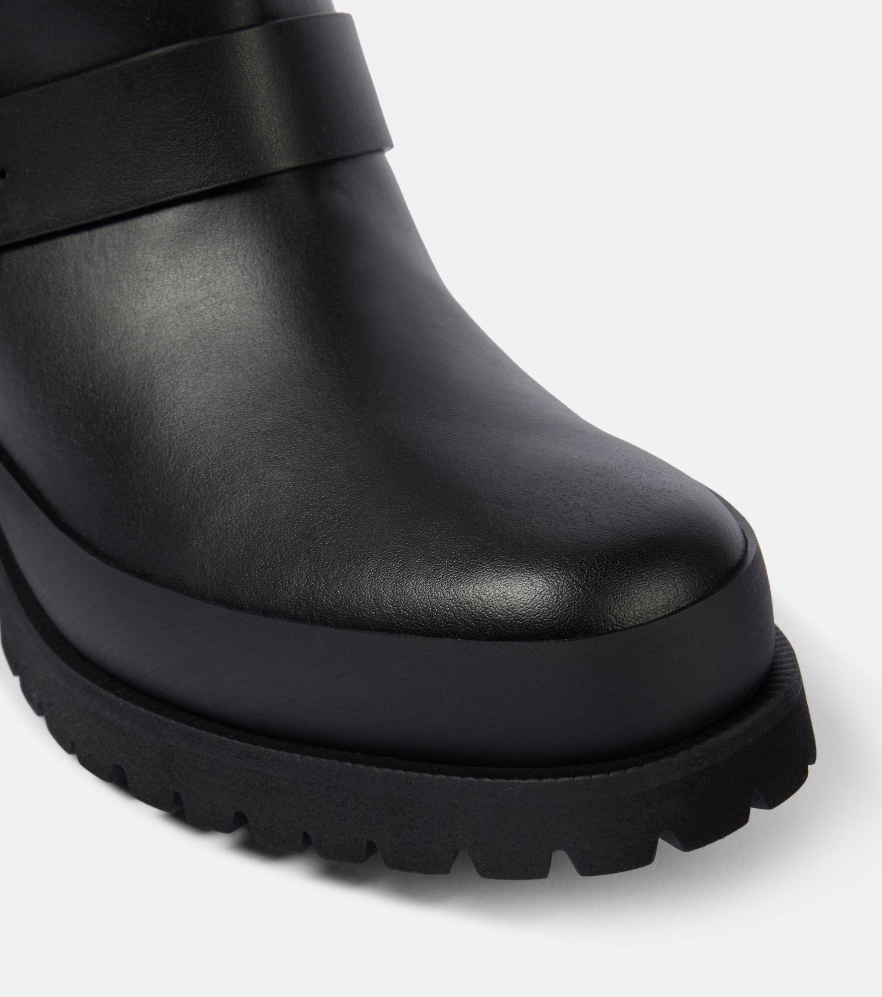 Trace faux leather biker boots - 5