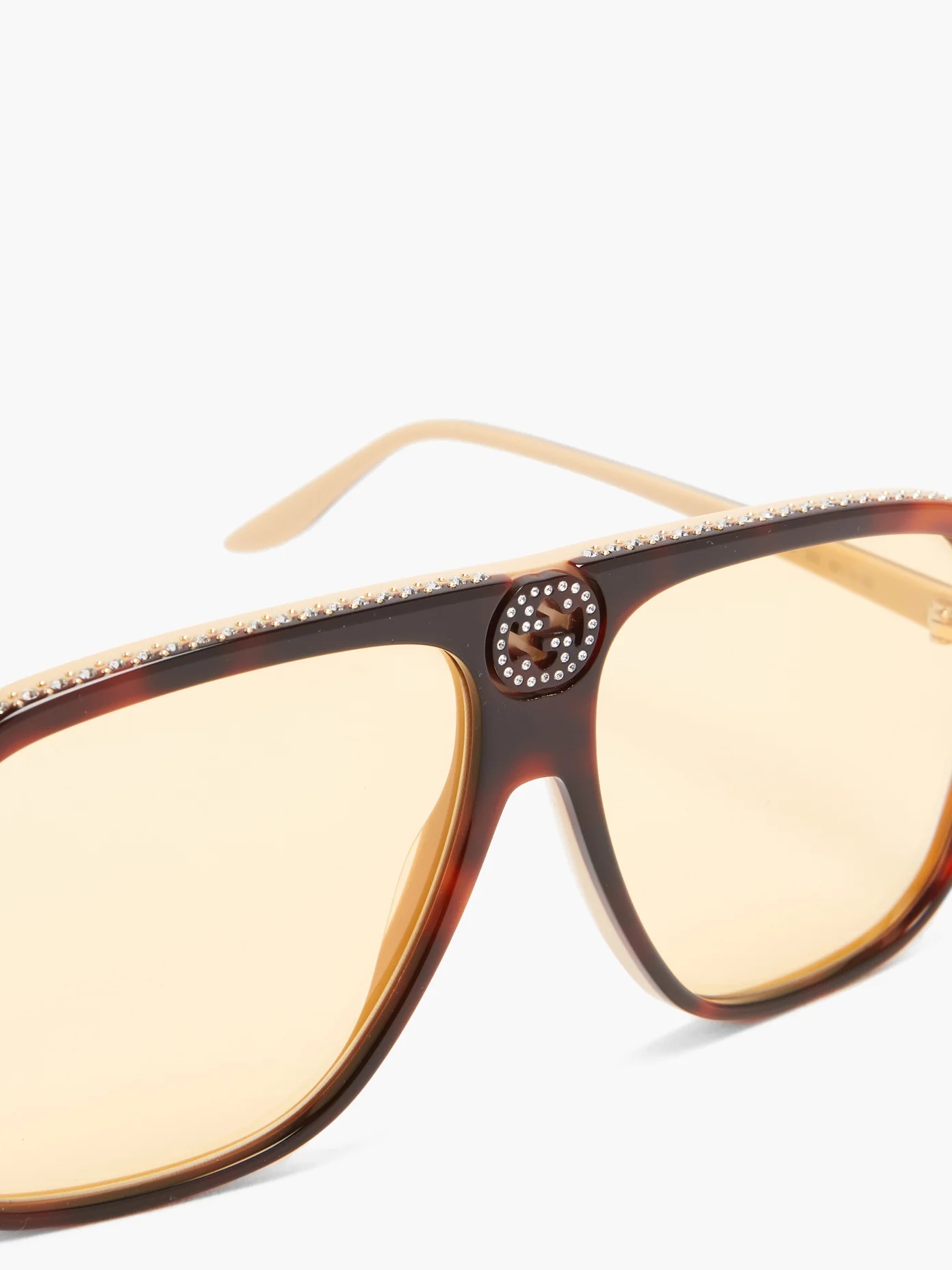 Crystal-GG tortoiseshell-acetate sunglasses - 2