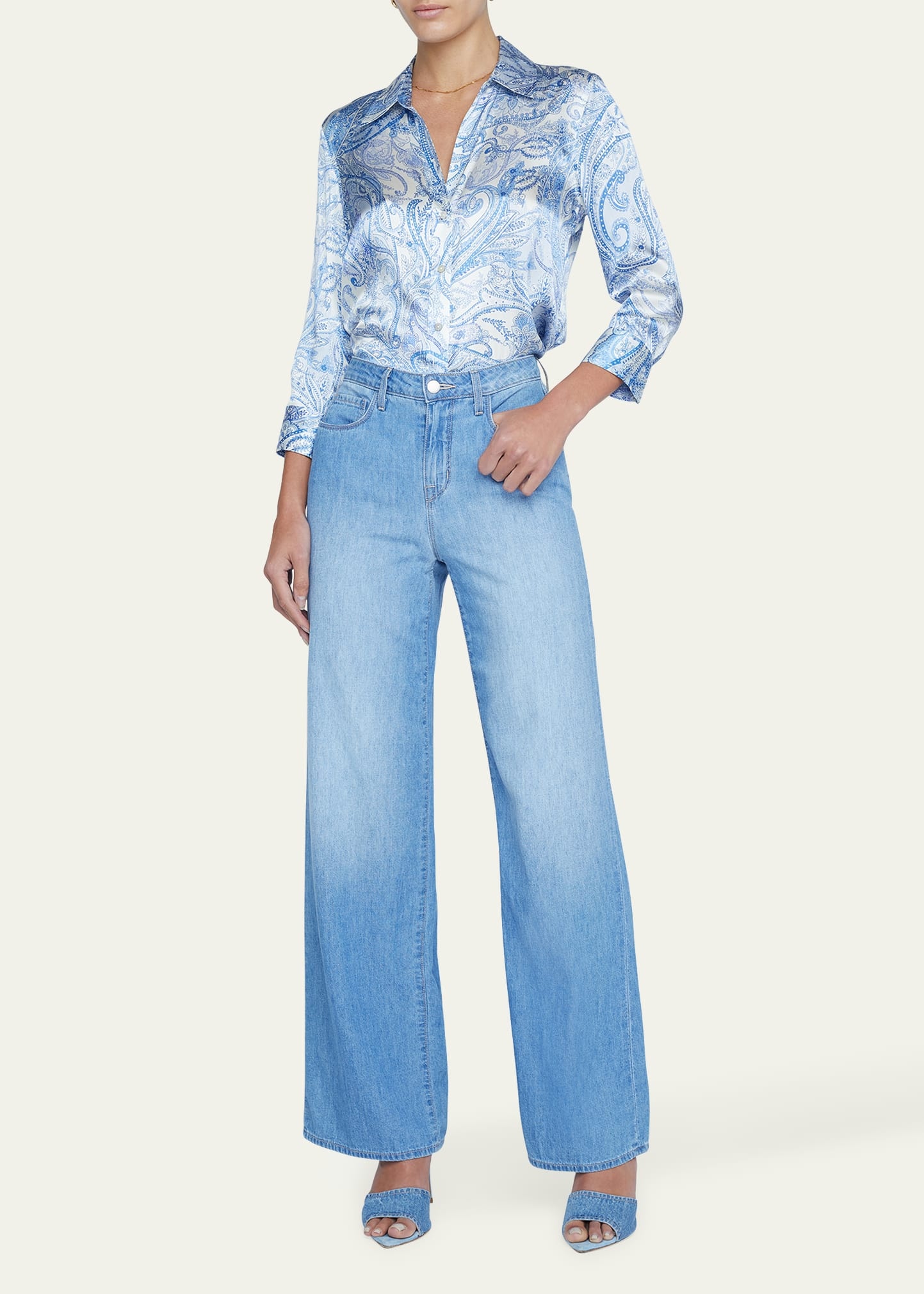 Alicent High-Rise Sneaker Wide-Leg Jeans - 2