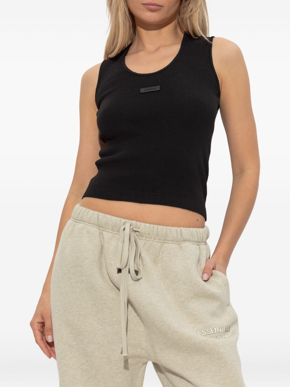 ribbed sleeveless top - 3