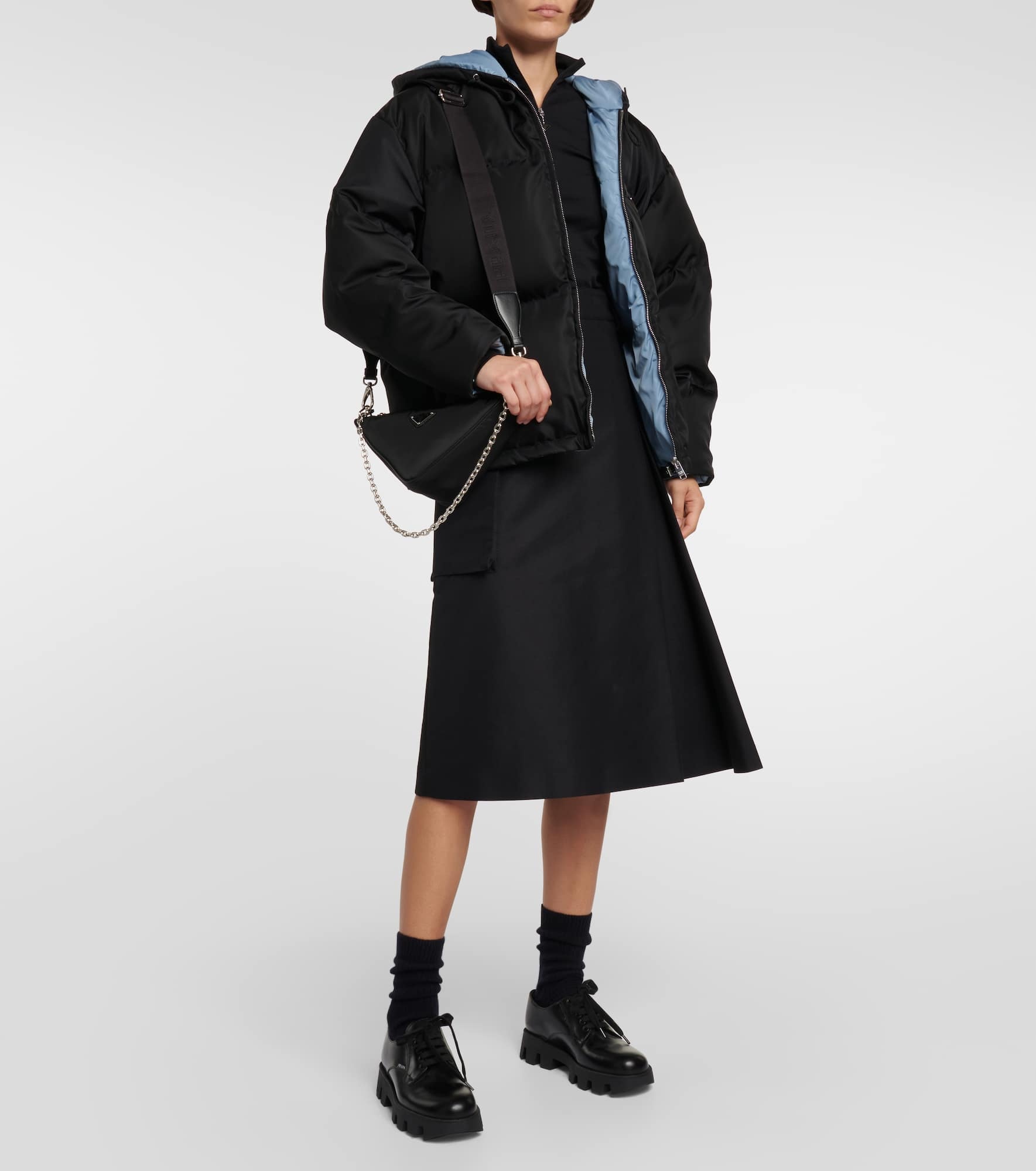 Re-Nylon gabardine down jacket - 2
