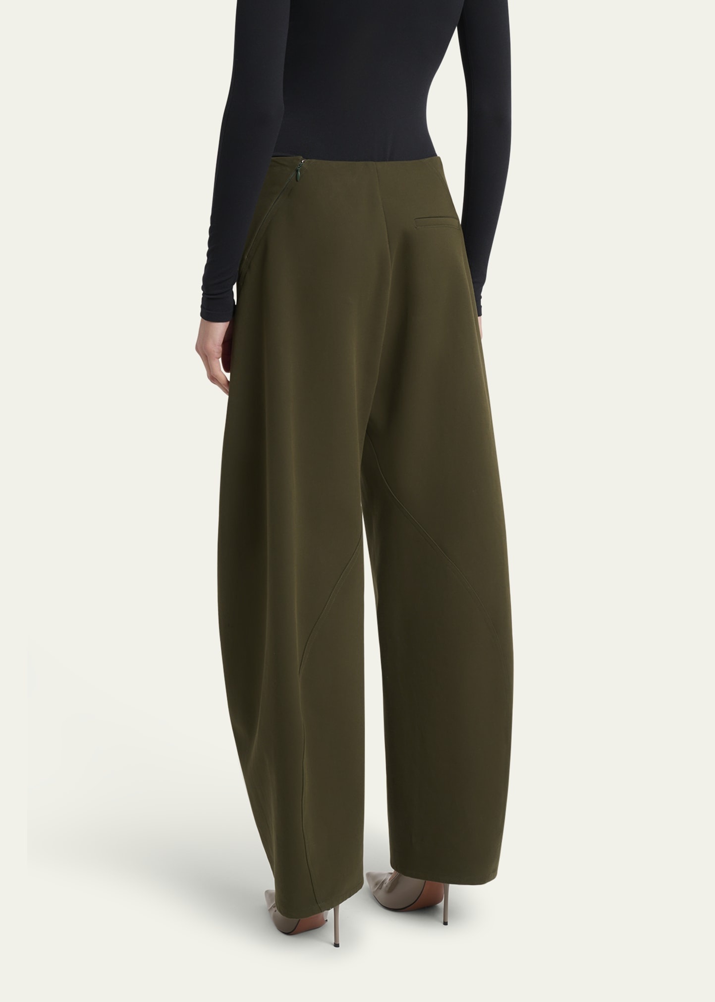 Mid-Rise Twisted Seam Trousers - 3
