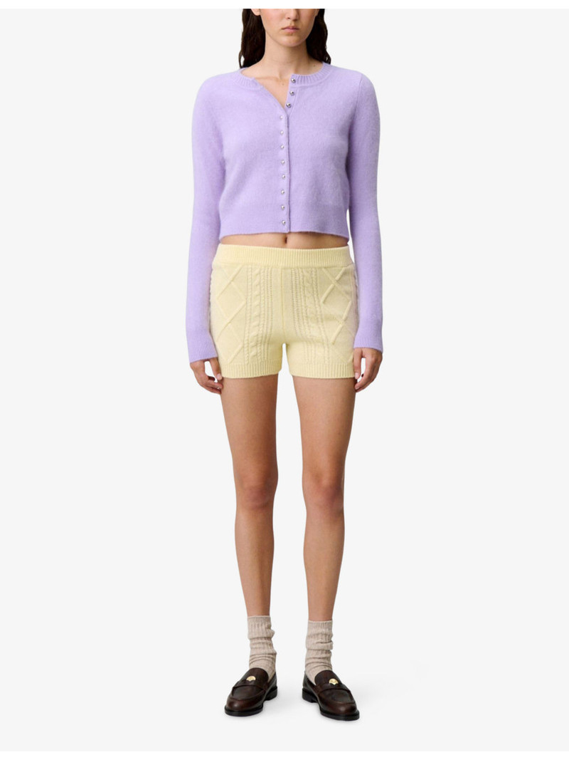 Claudie Pierlot Jacquard Cable-Knit Wool and Cashmere-Blend Shorts outlook