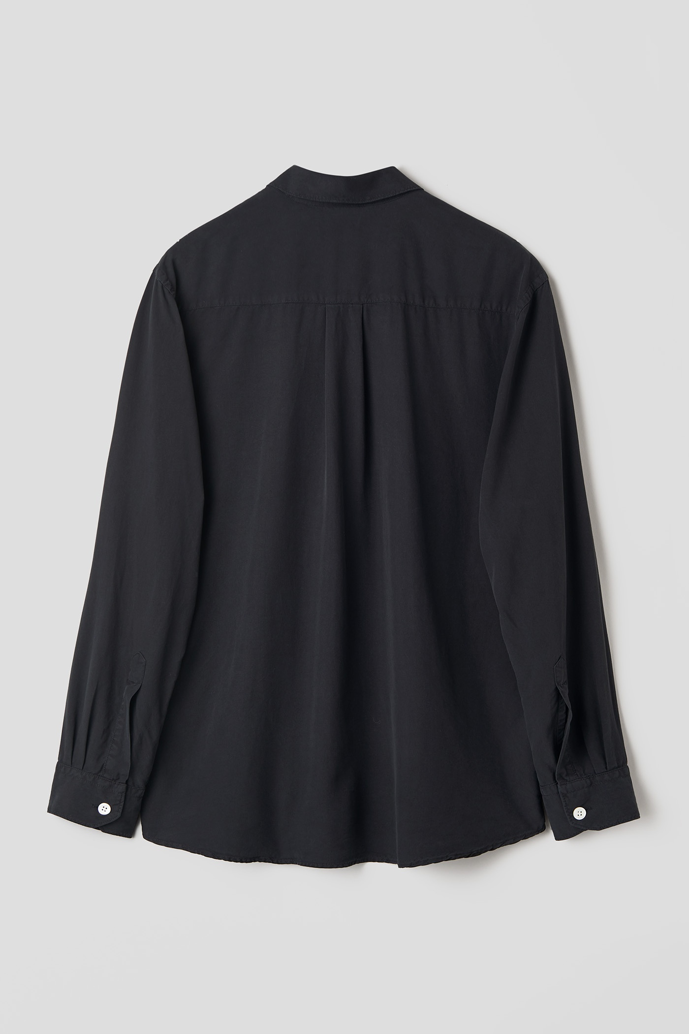 Initial Shirt Black Fine Silk - 6