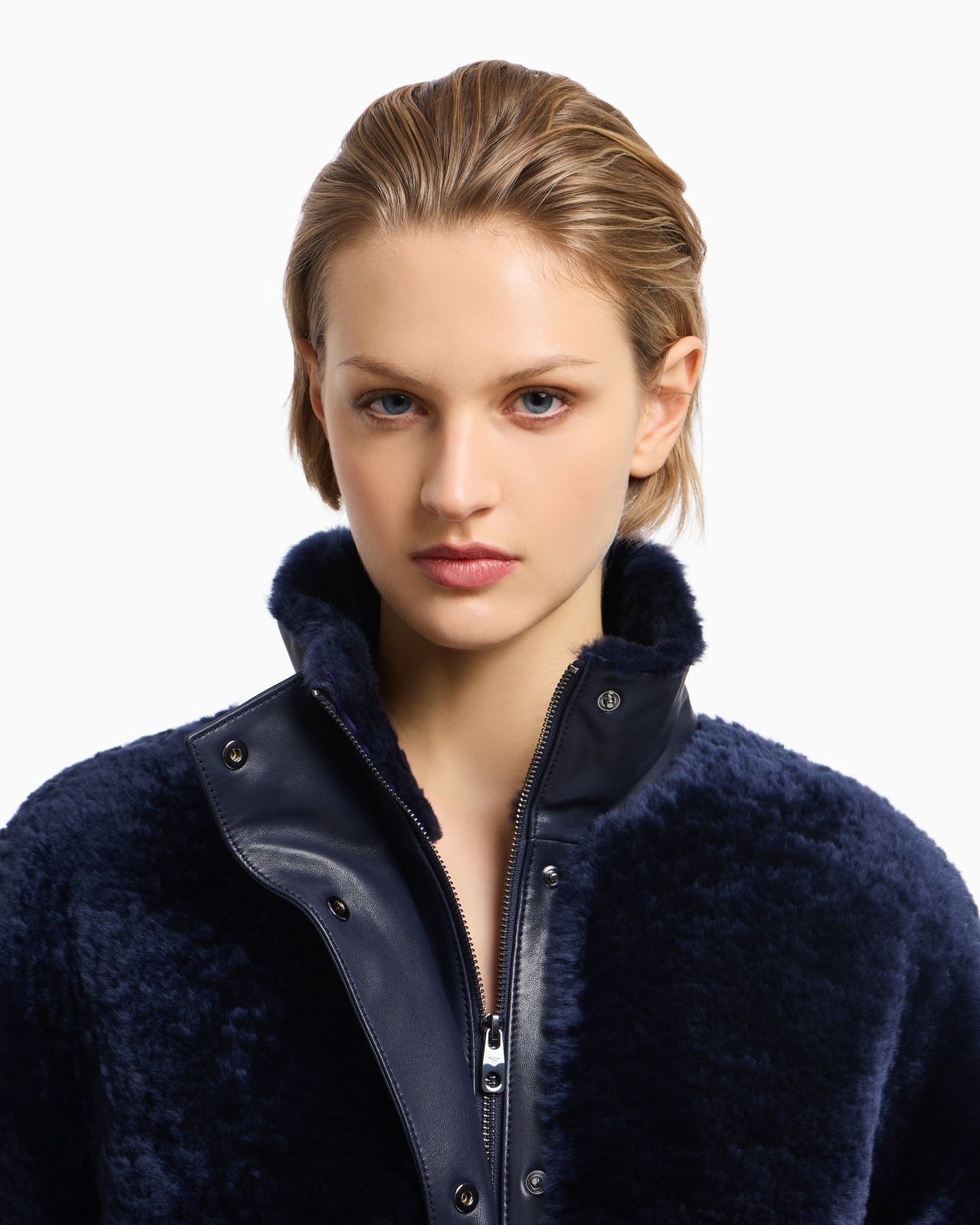LAMB SHEARLING SHEEPSKIN WITH NAPPA-LEATHER DETAILS - 5