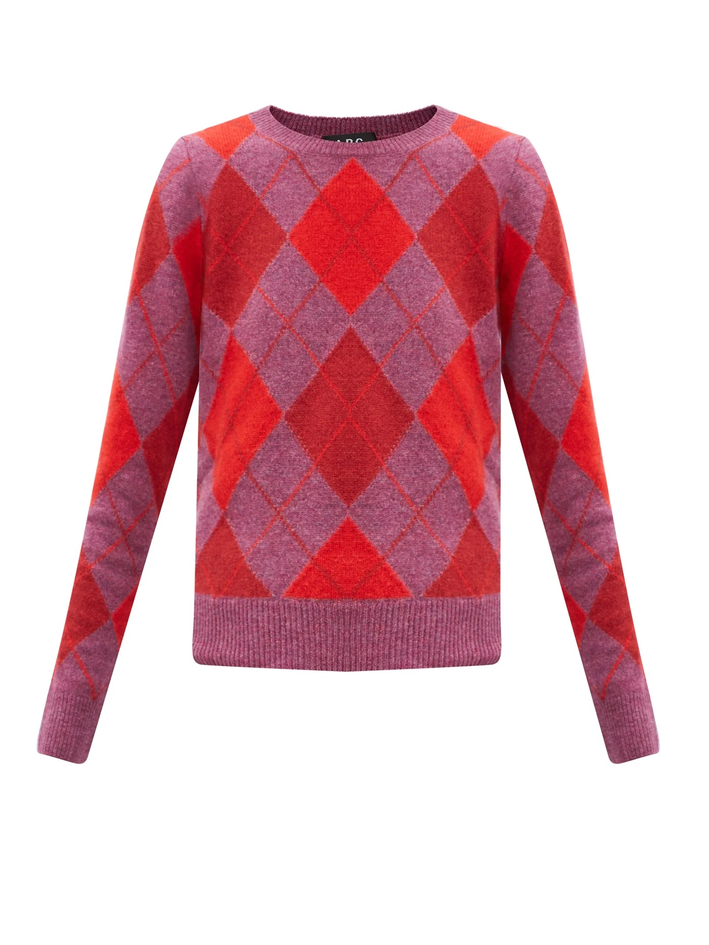 Helene merino-wool argyle sweater - 1