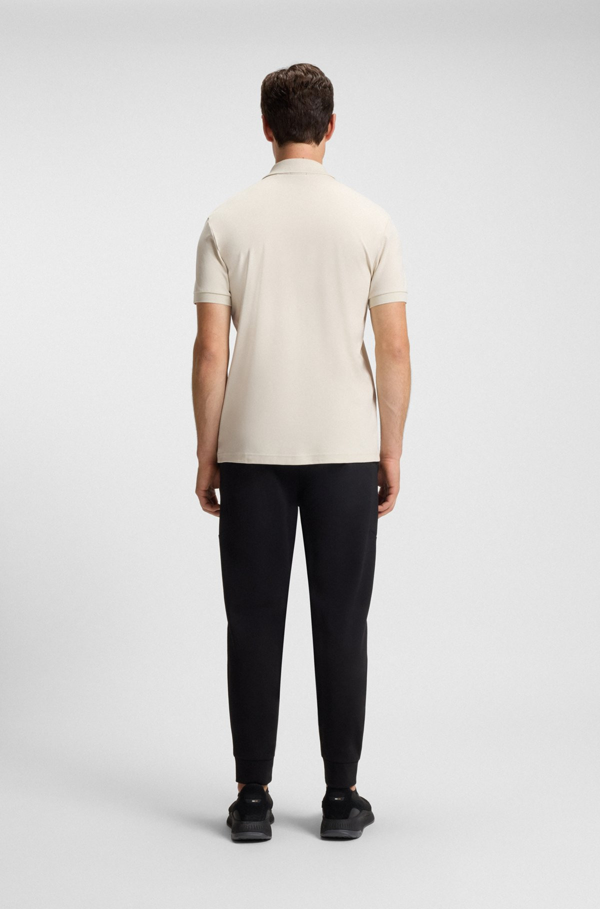 PIMA-COTTON POLO SHIRT WITH DOUBLE B MONOGRAM - 5