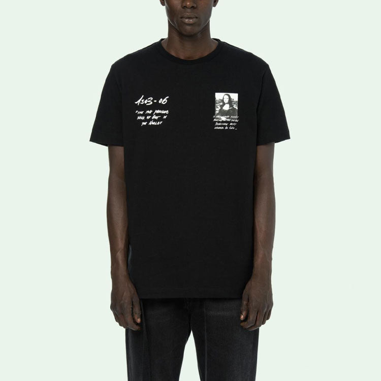 Off-White SS19 Tee Short Sleeve Mens Mona Lisa Normal Fit OMAA027S191850051020 - 3