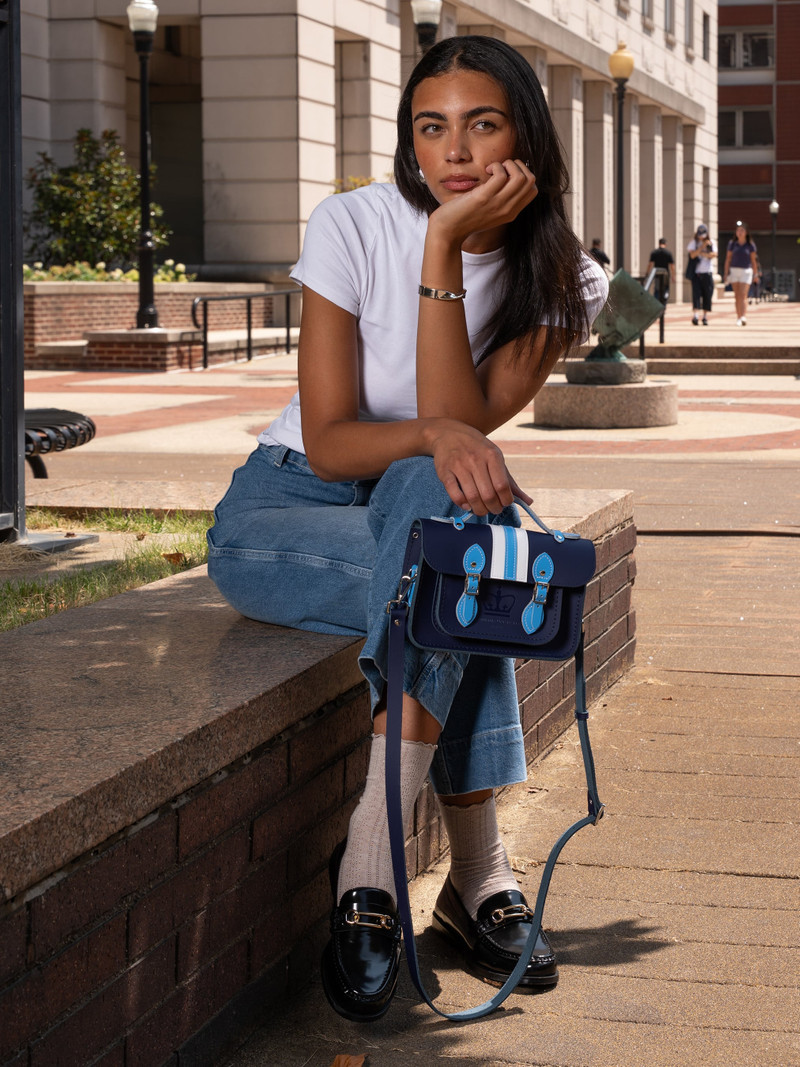 Cambridge Satchel The Mini - Midnight with Columbia Stripe outlook