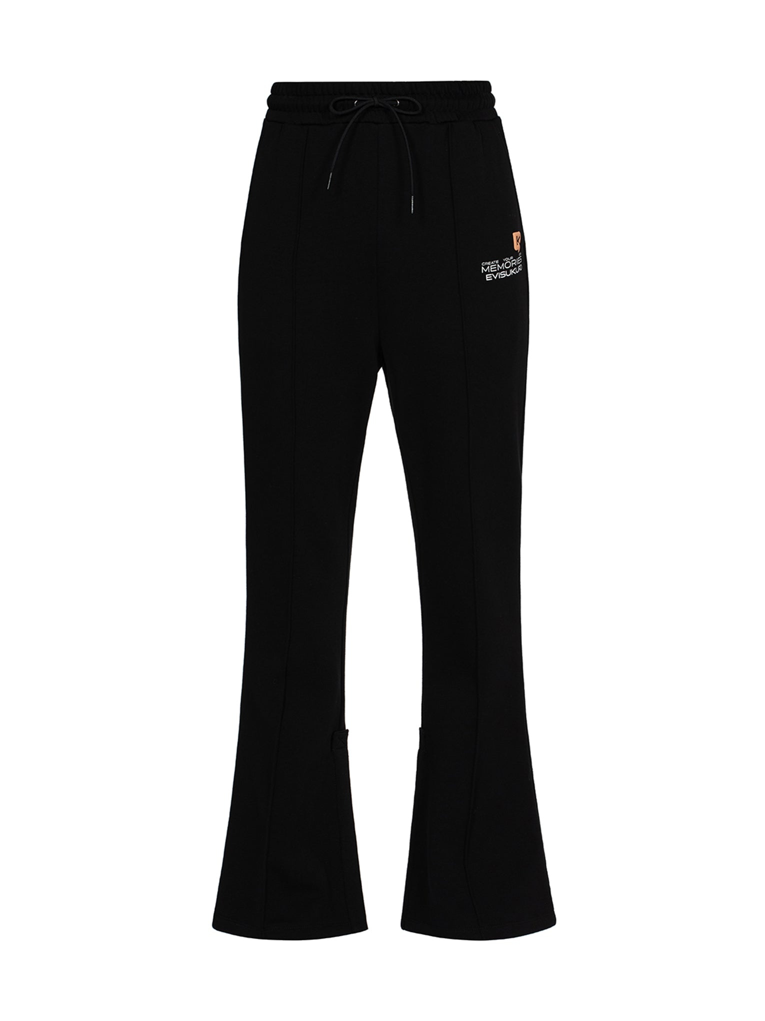 Slogan Print Fashion Fit Flared Sweatpants - 15
