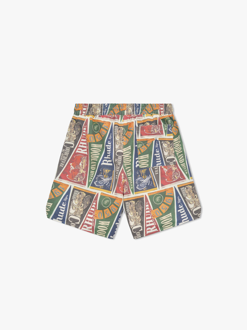 Rhude COLLEGIATE FLAG TWILL SHORT outlook