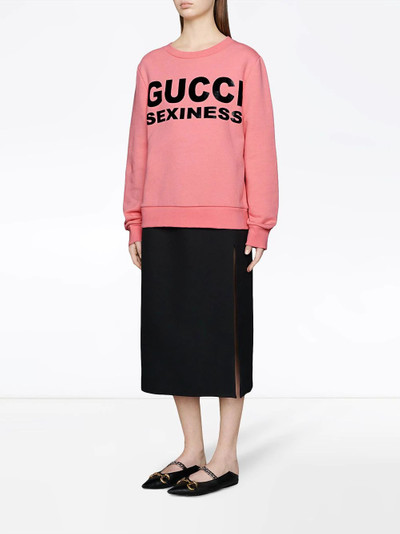 GUCCI slogan sweatshirt outlook