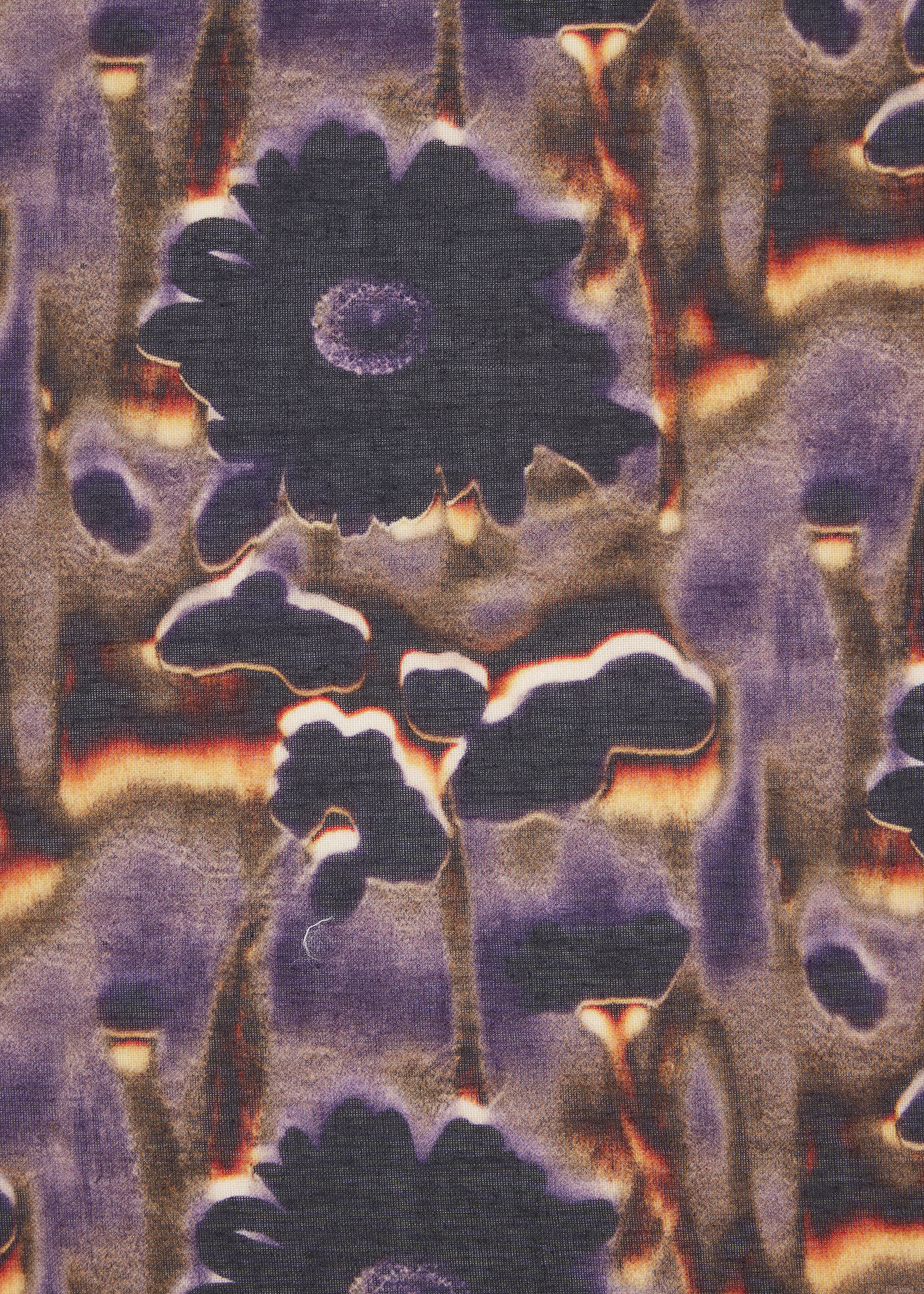 Purple Seasonal Floral Print Pocket Square - 4