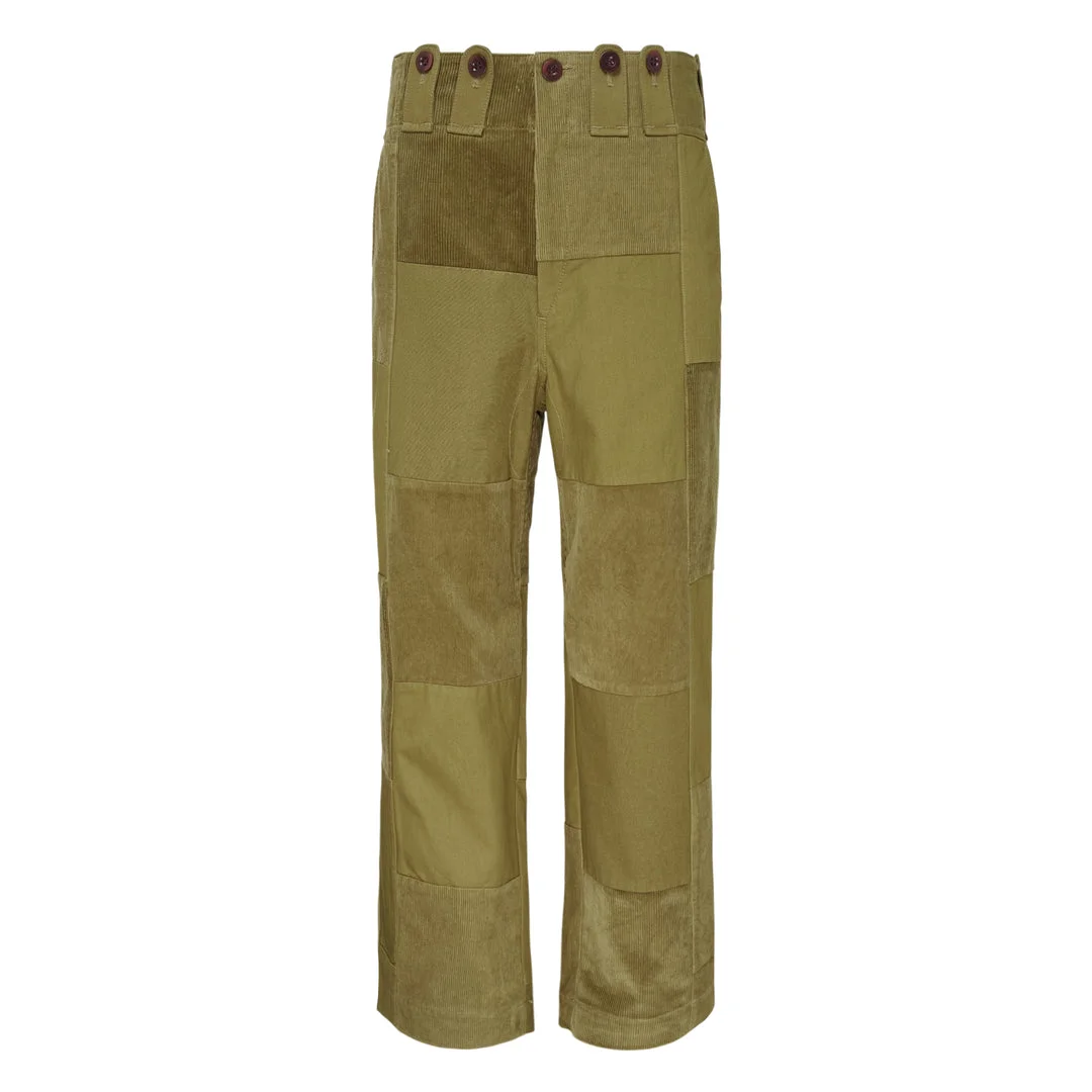 Multi Fabric Patchwork Pants - 1