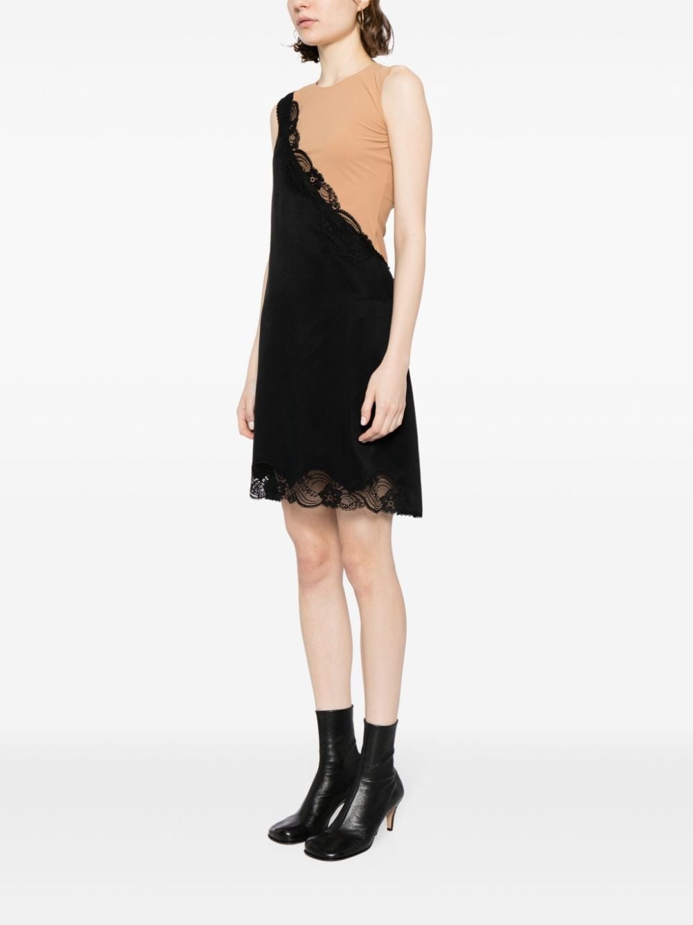 lace-trim shift dress - 3