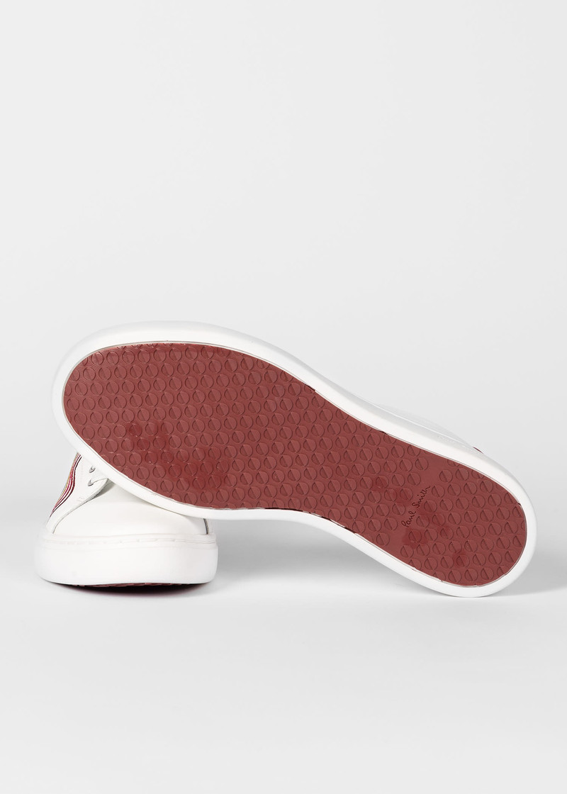 Paul Smith White Leather 'Lapin' Swirl Trainers outlook